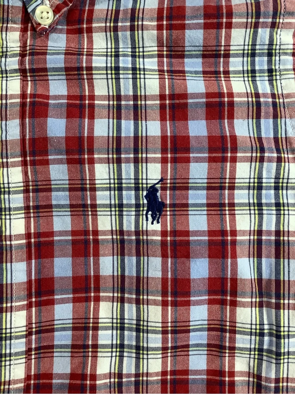 Ralph Lauren Red, White & Blue Plaid Button-Down Shirt